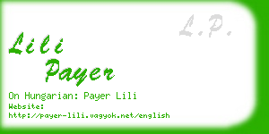 lili payer business card